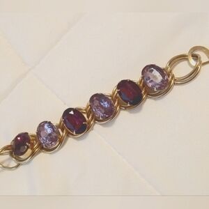 Vintage large Purple gem bracelet
